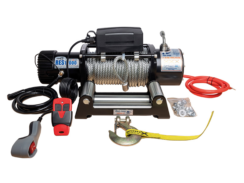 Elektrivints 5445 kg 12V Fast IP67, terastross 30,5 m