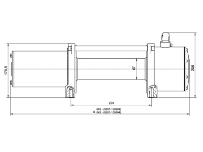 Электрическая лебёдка IronX 4313 кг 12V Fast IP67, трос 28 м