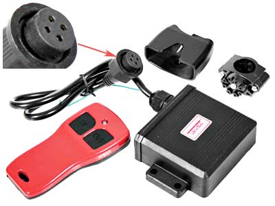 Juhtmevaba kaugjuhtimispult 24V, 4-pin