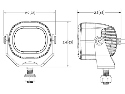 LED forklift warning light, red line 12–80V