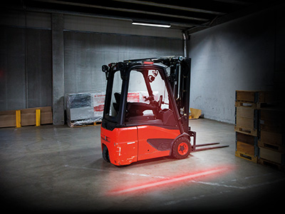 LED forklift warning light, red line 12–80V