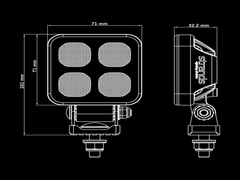 Strands Dark Knight Hardcore Mini LED-фара дальнего света