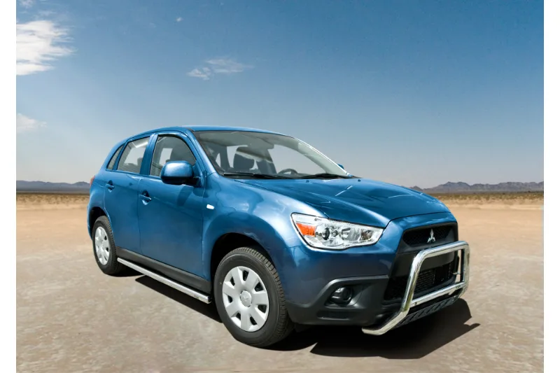 Пороги-трубы из нержавейки — Mitsubishi ASX (2010–2013)