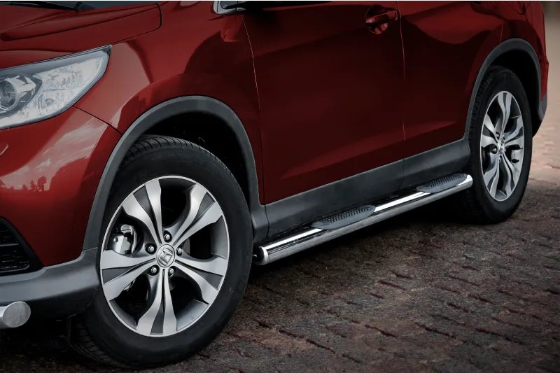 Stainless steel side bars with plastic steps — Honda CR-V (2012–2015)