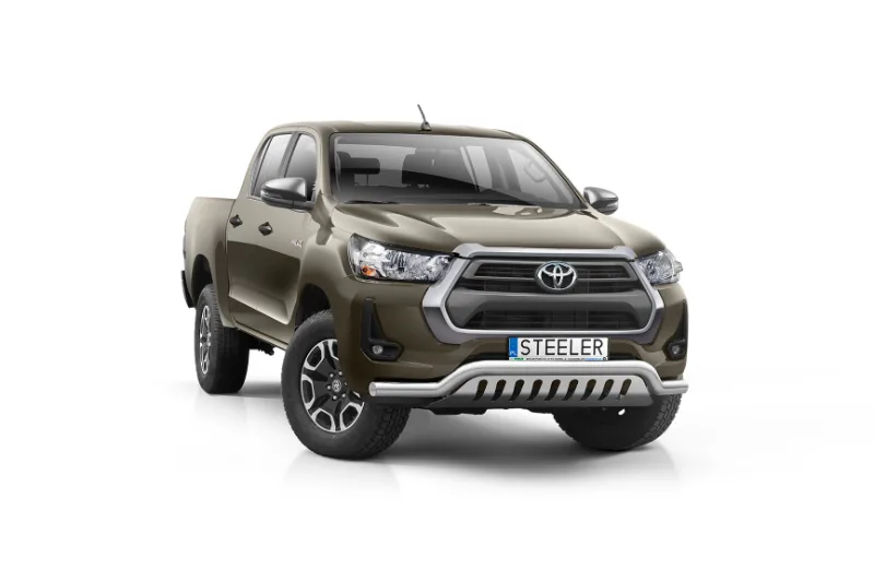 Low spoiler bar with axle-plate — Toyota Hilux (2021–)