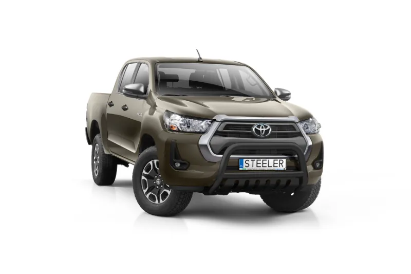 EC A-bar with cross bar and axle-plate, black — Toyota Hilux (2021–)