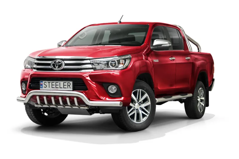 Madal kaitseraud sillatoruga — Toyota Hilux (2015–2018)