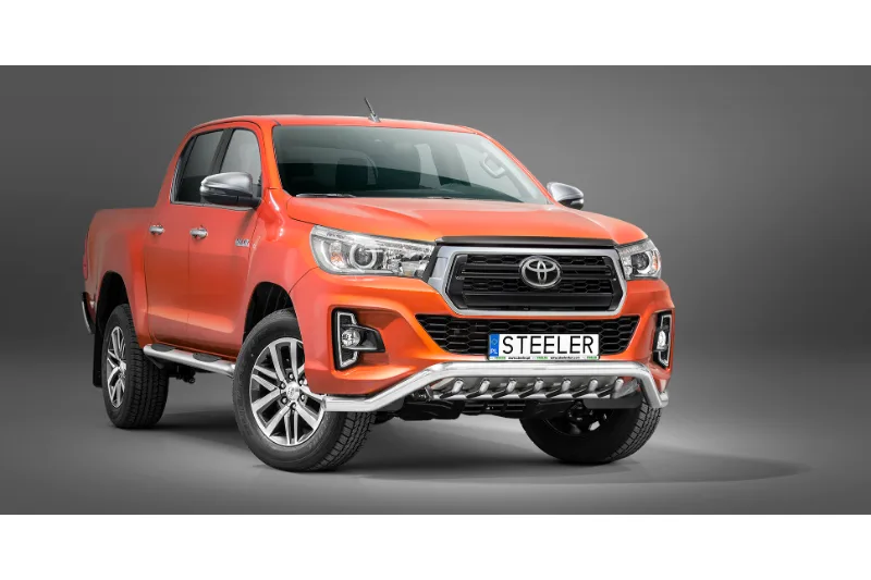 Madal kaitseraud sillatoruga — Toyota Hilux (2018–2021)