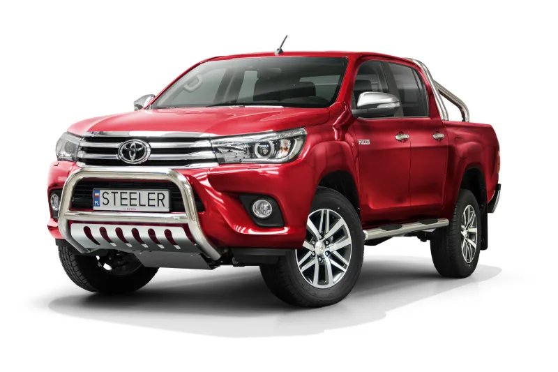 EC A-kaitseraud kaitseplaadiga — Toyota Hilux (2015–2018)