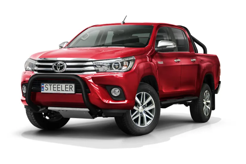 EC A-kaitseraud ilma põikitoruta, must — Toyota Hilux (2015–2018)