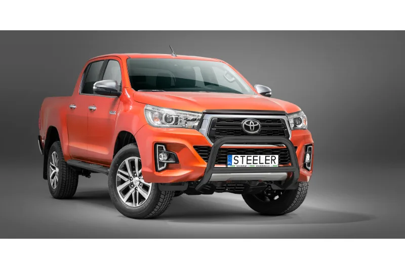EC A-kaitseraud põikitoruga, must — Toyota Hilux (2018–2021)