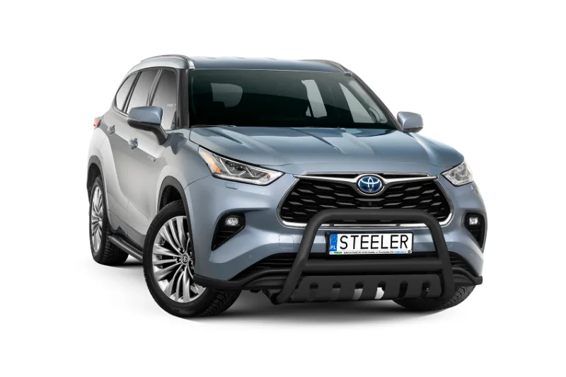 EC A-kaitseraud põikitoru ja sillaplaadiga, must — Toyota Highlander (2021–)