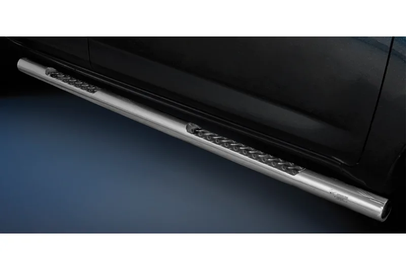 Stainless steel side bars with checker plate steps — Hyundai ix35 (2011–)