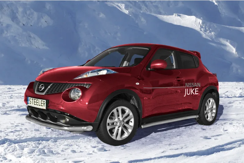 Пороги-трубы из нержавейки — Nissan Juke (2010–2014)