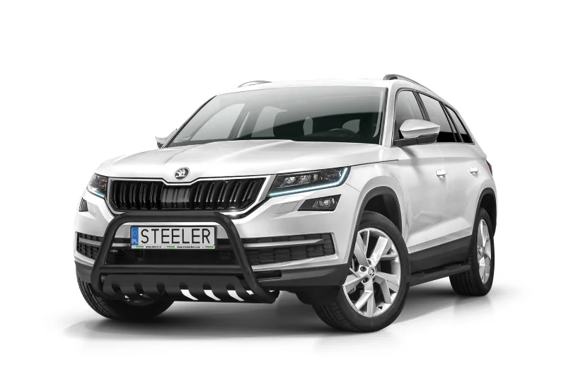 EC A-kaitseraud põikitoru ja sillaplaadiga, must — Škoda Kodiaq (2016–)