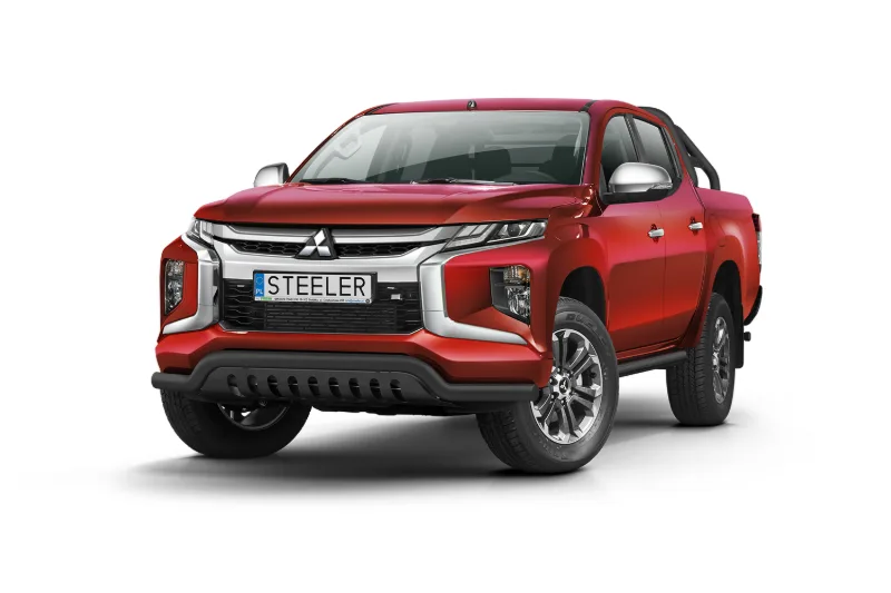 EC low spoiler bar with axle-plate, black — Mitsubishi L200 (2019–)