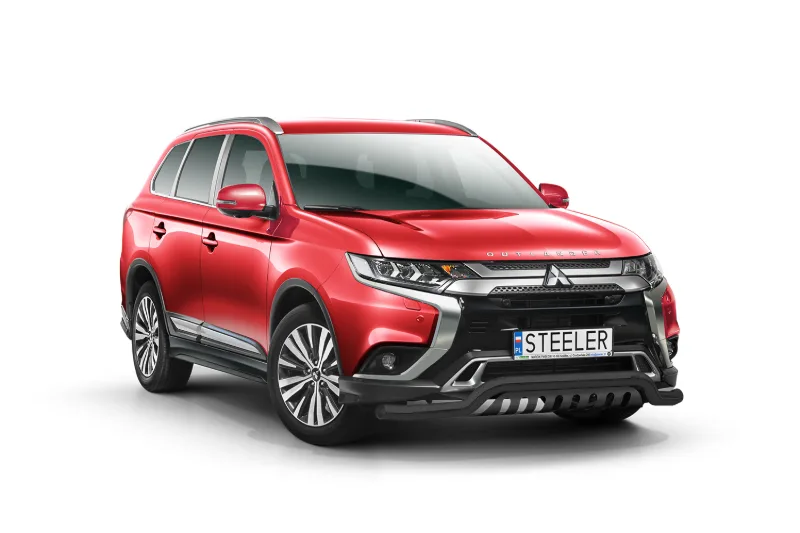Нижняя дуга EC с защитой моста, чёрная — Mitsubishi Outlander (2018–)