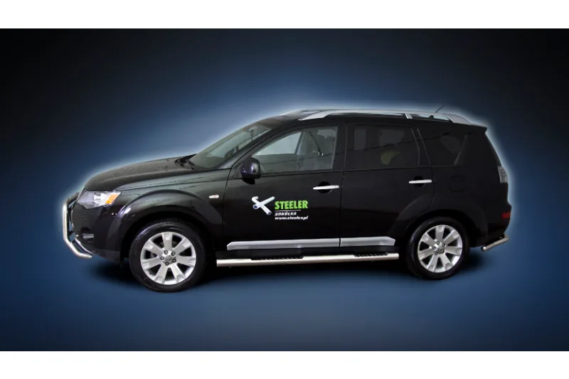 Roostevabad küljetorud rihveldatud astmetega — Mitsubishi Outlander (2007–2010)