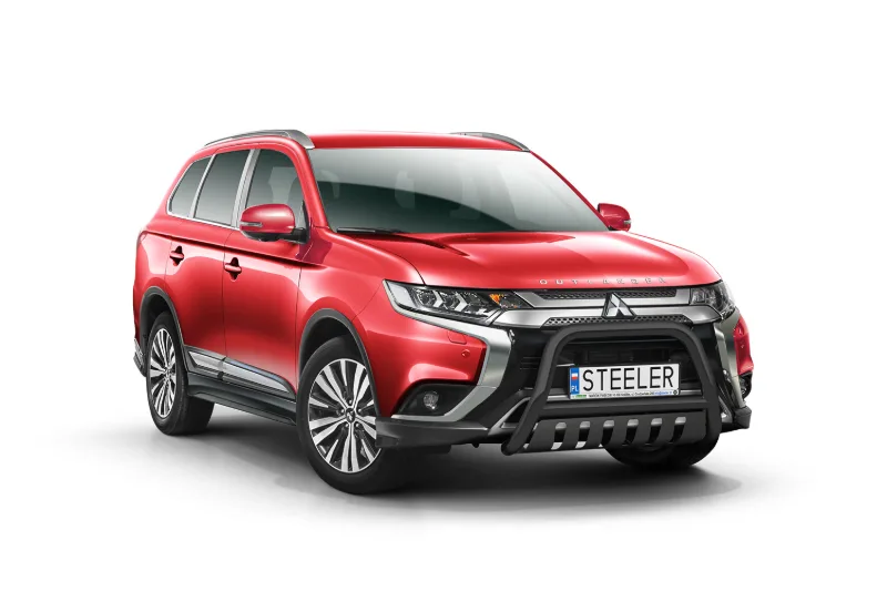 Дуга EC A с поперечиной и защитой моста, чёрная — Mitsubishi Outlander (2018–)