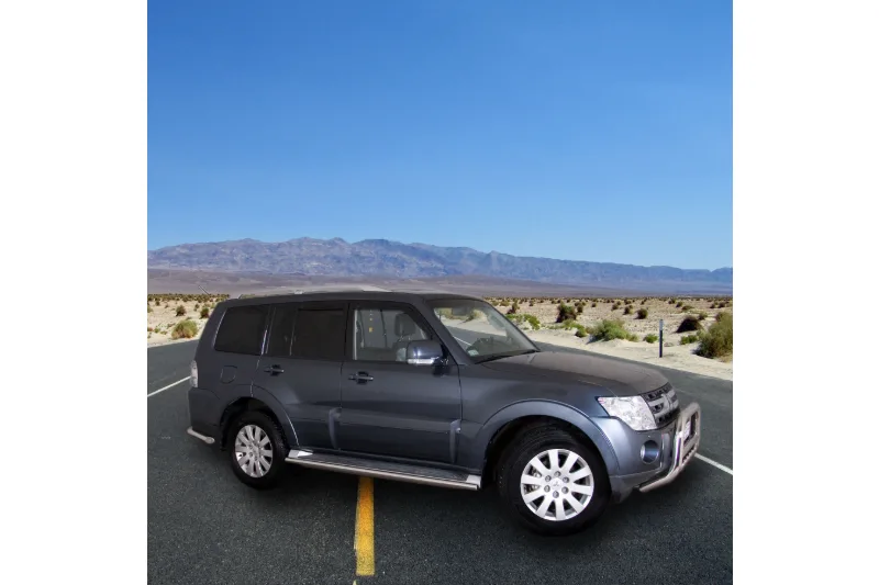 Stainless steel side bars — Mitsubishi Pajero (2007–2014)