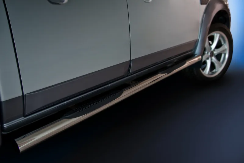 Stainless steel side bars with plastic steps — Ford Ranger (2012–2016)