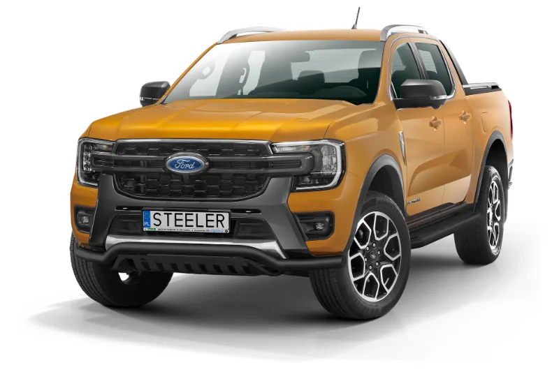EC low spoiler bar with axle-plate, black — Ford Ranger (2023–)