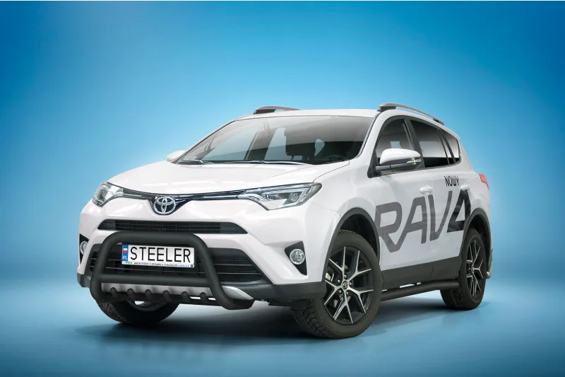Дуга EC A с поперечиной и трубой моста, чёрная — Toyota RAV4 (2016–2018)
