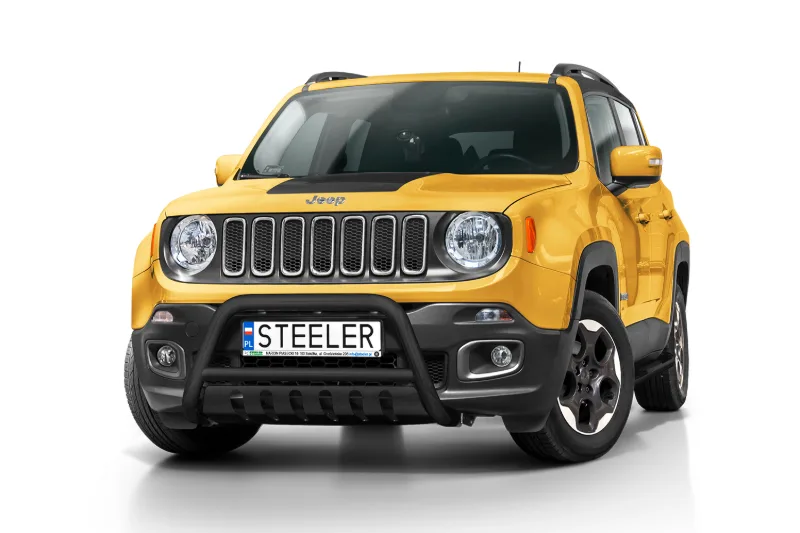 EC A-kaitseraud põikitoru ja sillaplaadiga, must — Jeep Renegade (2014–2018)