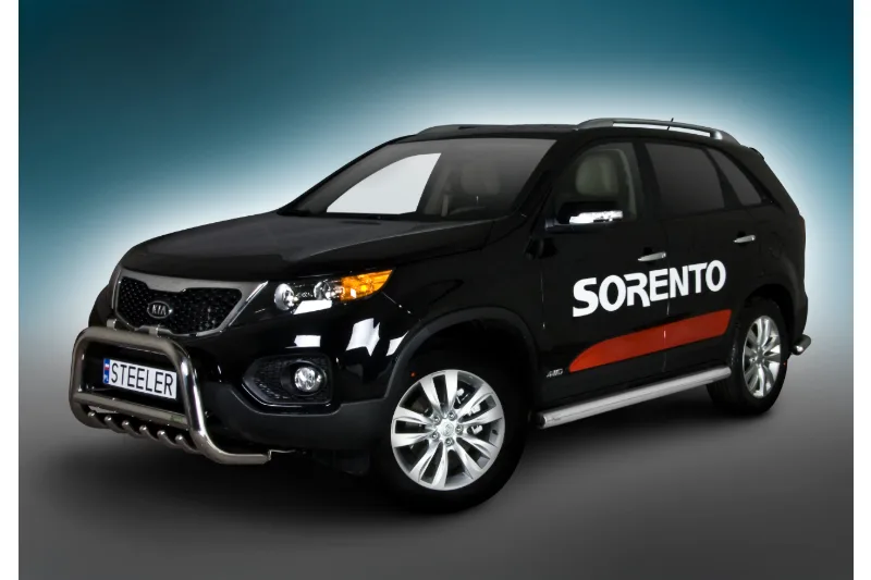 Stainless steel side bars — Kia Sorento (2009–2012)