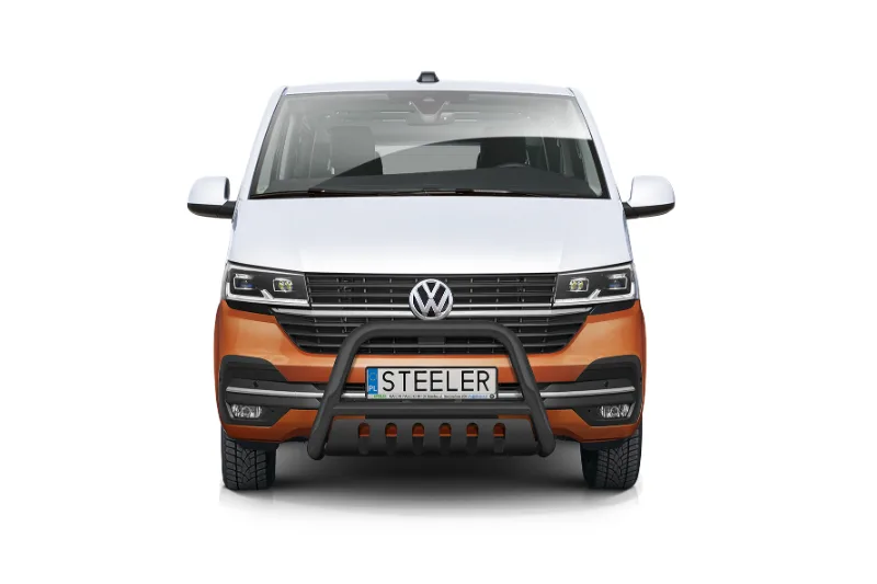 Дуга EC A с поперечиной и защитой моста, чёрная — Volkswagen T6.1 (2019–)