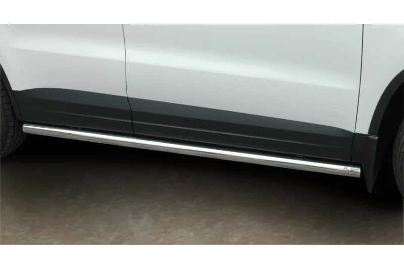 Пороги-трубы из нержавейки — Volkswagen Tiguan (2007–2015)