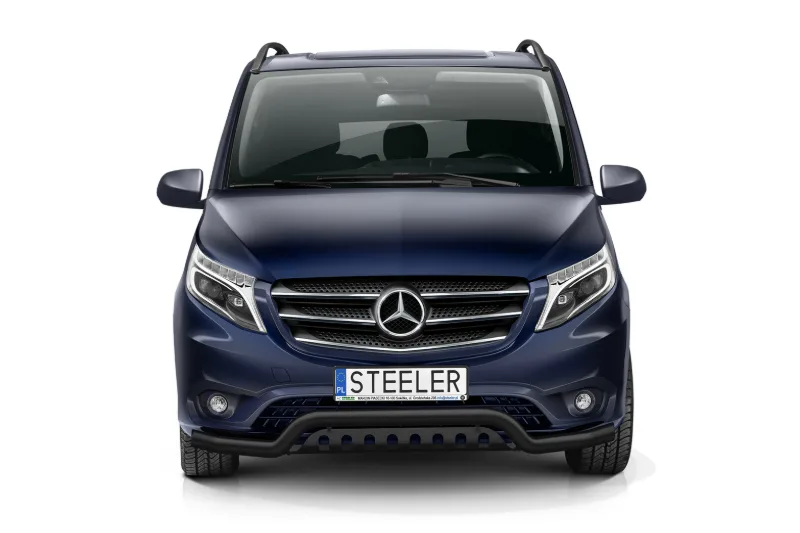 EC low spoiler bar with axle-plate, black — Mercedes-Benz Vito (2014–2020)